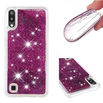 Dynamic Liquid Glitter Quicksand Sequins TPU Phone Case for Samsung Galaxy A10 - Purple