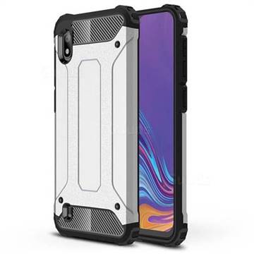 King Kong Armor Premium Shockproof Dual Layer Rugged Hard Cover for Samsung Galaxy A10 - White