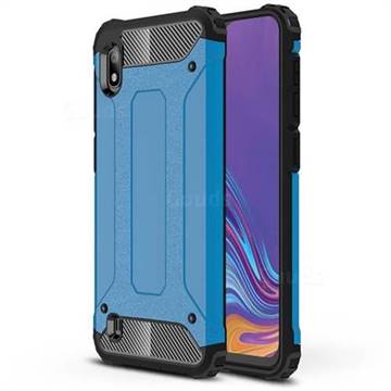King Kong Armor Premium Shockproof Dual Layer Rugged Hard Cover for Samsung Galaxy A10 - Sky Blue
