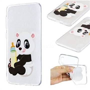 Baby Panda Super Clear Soft TPU Back Cover for Samsung Galaxy A10