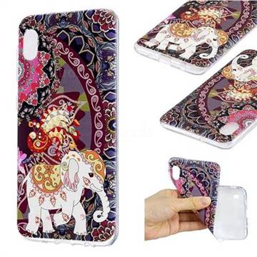 Totem Flower Elephant Super Clear Soft TPU Back Cover for Samsung Galaxy A10