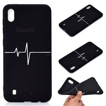 Electrocardiogram Chalk Drawing Matte Black TPU Phone Cover for Samsung Galaxy A10