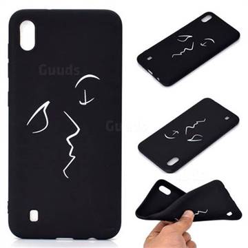 Smiley Chalk Drawing Matte Black TPU Phone Cover for Samsung Galaxy A10
