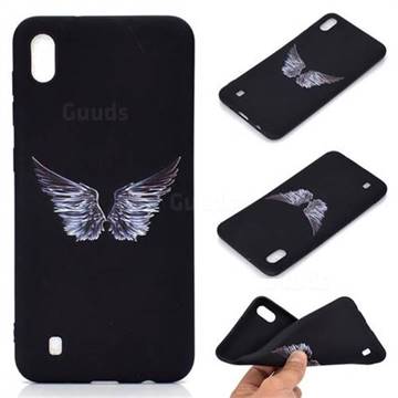 Wings Chalk Drawing Matte Black TPU Phone Cover for Samsung Galaxy A10