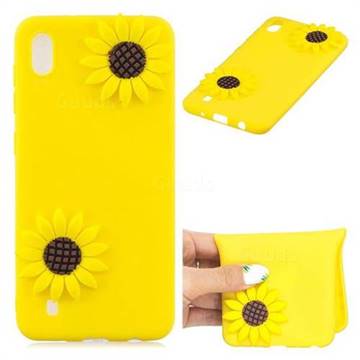 Yellow Sunflower Soft 3D Silicone Case for Samsung Galaxy A10