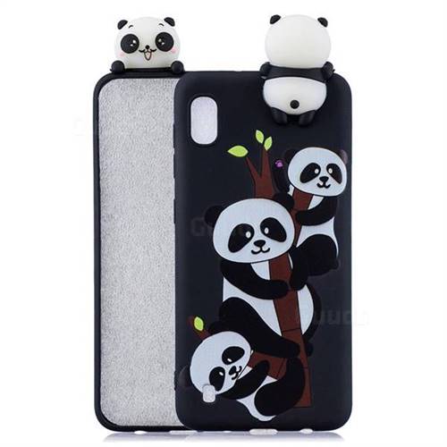 Ascended Panda Soft 3D Climbing Doll Soft Case for Samsung Galaxy A10