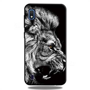 Lion 3D Embossed Relief Black TPU Cell Phone Back Cover for Samsung Galaxy A10