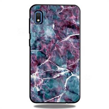 Marble 3D Embossed Relief Black TPU Cell Phone Back Cover for Samsung Galaxy A10
