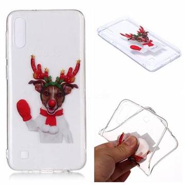 Red Gloves Elk Super Clear Soft TPU Back Cover for Samsung Galaxy A10