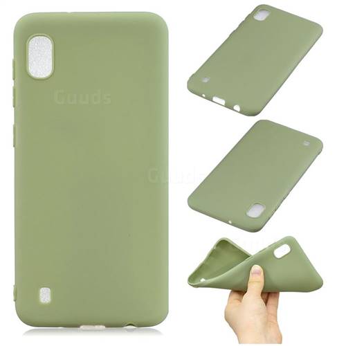 Candy Soft Silicone Phone Case for Samsung Galaxy A10 - Pea Green