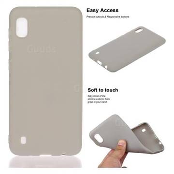 Soft Matte Silicone Phone Cover for Samsung Galaxy A10 - Gray