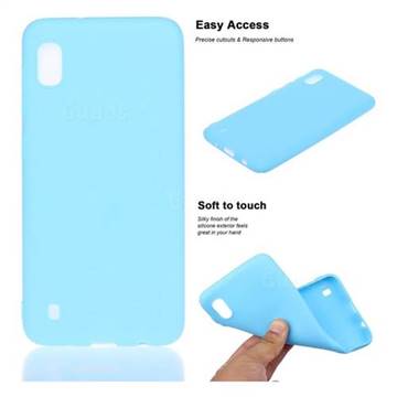 Soft Matte Silicone Phone Cover for Samsung Galaxy A10 - Sky Blue