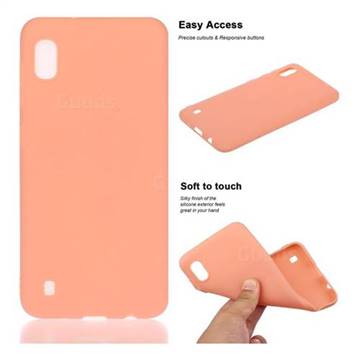 Soft Matte Silicone Phone Cover for Samsung Galaxy A10 - Coral Orange