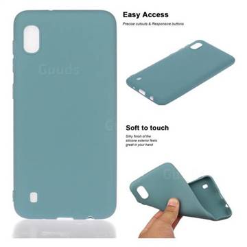 Soft Matte Silicone Phone Cover for Samsung Galaxy A10 - Lake Blue