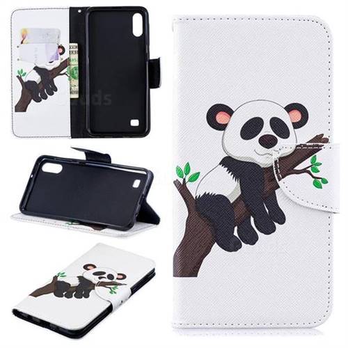 Tree Panda Leather Wallet Case for Samsung Galaxy A10