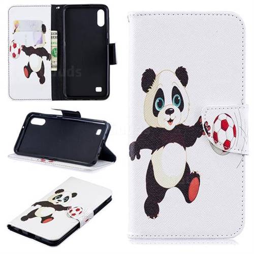 Football Panda Leather Wallet Case for Samsung Galaxy A10