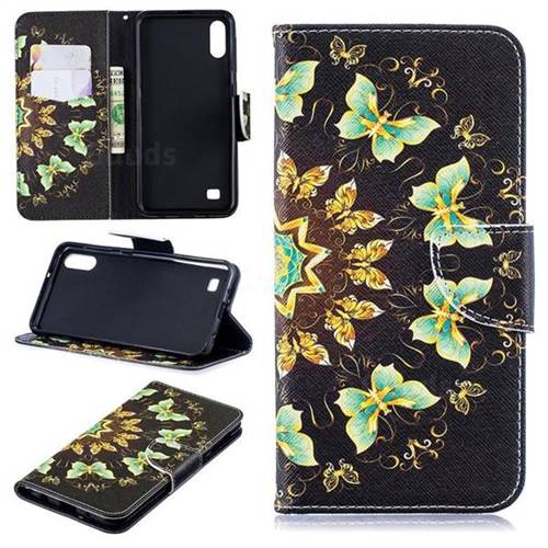 Circle Butterflies Leather Wallet Case for Samsung Galaxy A10