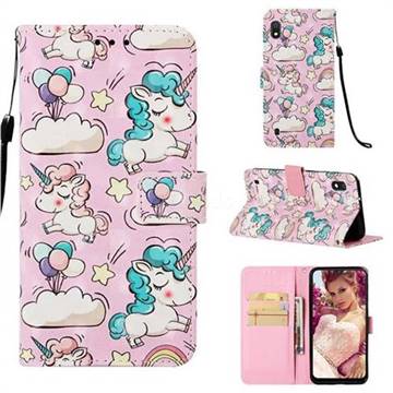 Angel Pony 3D Painted Leather Wallet Case for Samsung Galaxy A10