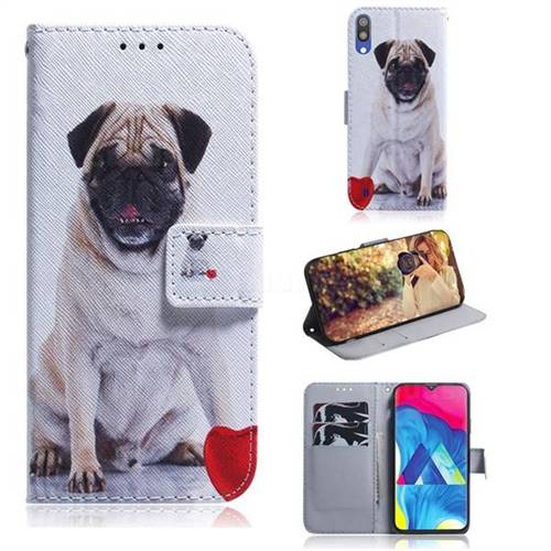 Pug Dog PU Leather Wallet Case for Samsung Galaxy A10