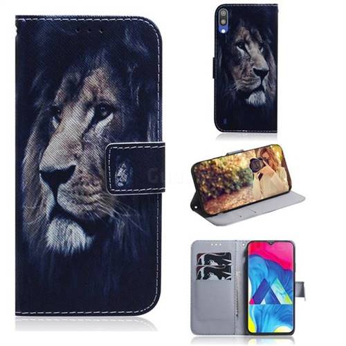 Lion Face PU Leather Wallet Case for Samsung Galaxy A10