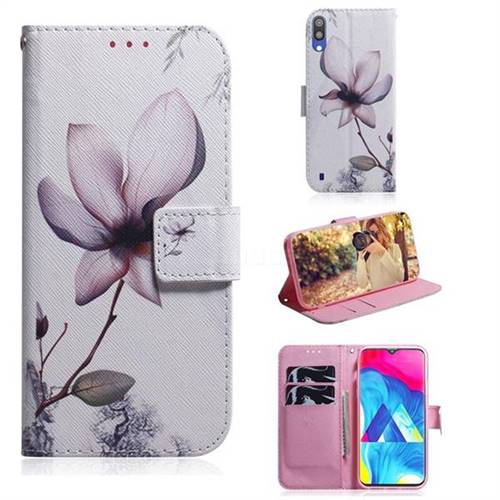 Magnolia Flower PU Leather Wallet Case for Samsung Galaxy A10