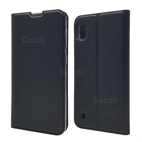 Ultra Slim Card Magnetic Automatic Suction Leather Wallet Case for Samsung Galaxy A10 - Star Grey
