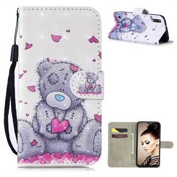 Love Panda 3D Painted Leather Wallet Phone Case for Samsung Galaxy A10