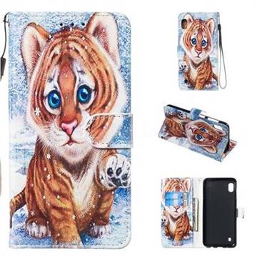 Baby Tiger Smooth Leather Phone Wallet Case for Samsung Galaxy A10