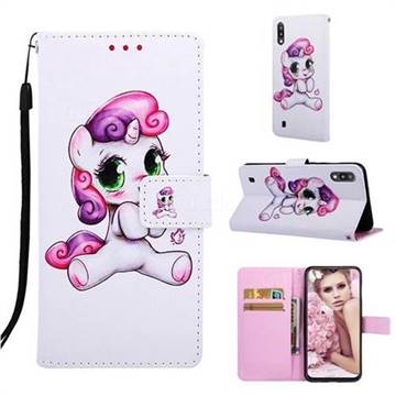 Playful Pony Matte Leather Wallet Phone Case for Samsung Galaxy A10