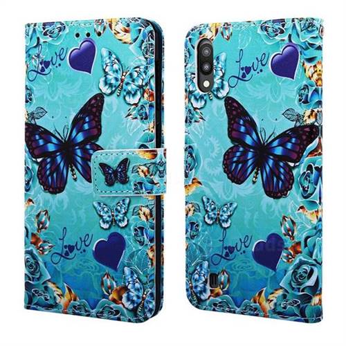 Love Butterfly Matte Leather Wallet Phone Case For Samsung Galaxy A10 Galaxy A10 Cases Guuds 9472