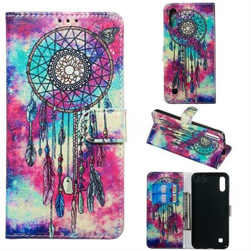 Butterfly Chimes PU Leather Wallet Case for Samsung Galaxy A10