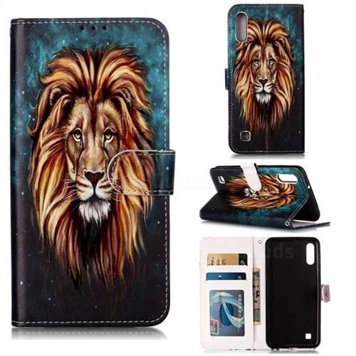 Ice Lion 3D Relief Oil PU Leather Wallet Case for Samsung Galaxy A10