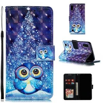 Stage Owl 3D Painted Leather Phone Wallet Case for Samsung Galaxy A10