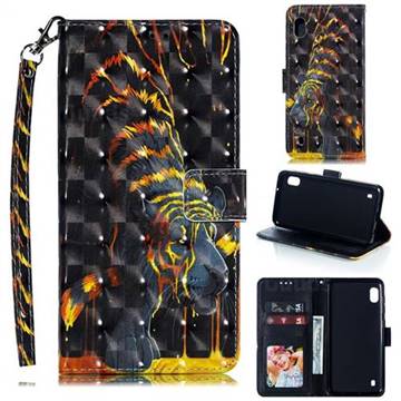 Tiger Totem 3D Painted Leather Phone Wallet Case for Samsung Galaxy A10