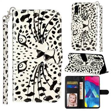 Leopard Panther 3D Leather Phone Holster Wallet Case for Samsung Galaxy A10