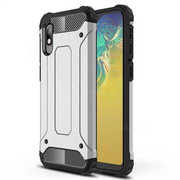 King Kong Armor Premium Shockproof Dual Layer Rugged Hard Cover for Samsung Galaxy A10e - White