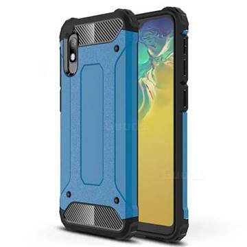 King Kong Armor Premium Shockproof Dual Layer Rugged Hard Cover for Samsung Galaxy A10e - Sky Blue