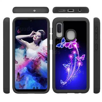Dancing Butterflies Shock Absorbing Hybrid Defender Rugged Phone Case Cover for Samsung Galaxy A10e