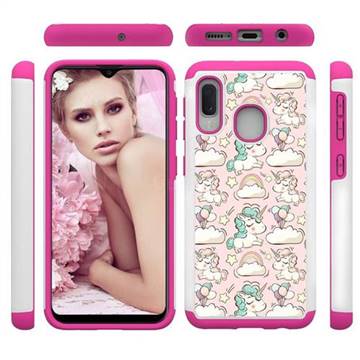 Pink Pony Shock Absorbing Hybrid Defender Rugged Phone Case Cover for Samsung Galaxy A10e