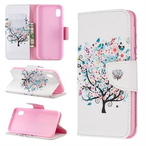 Colorful Tree Leather Wallet Case for Samsung Galaxy A10e