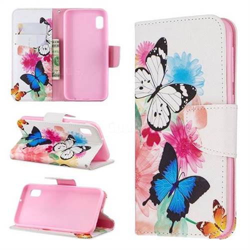 Vivid Flying Butterflies Leather Wallet Case for Samsung Galaxy A10e