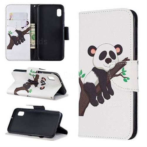 Tree Panda Leather Wallet Case for Samsung Galaxy A10e
