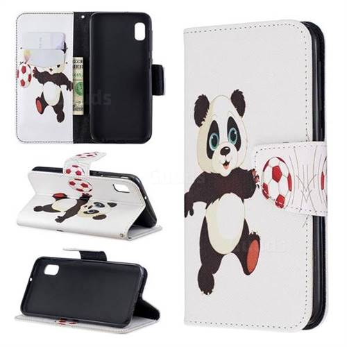 Football Panda Leather Wallet Case for Samsung Galaxy A10e