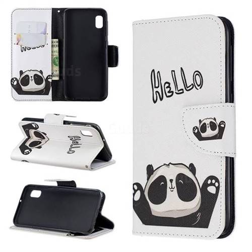 Hello Panda Leather Wallet Case for Samsung Galaxy A10e