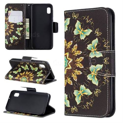 Circle Butterflies Leather Wallet Case for Samsung Galaxy A10e