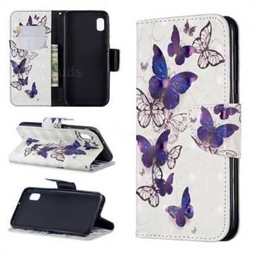 Flying Butterflies 3D Painted Leather Wallet Phone Case for Samsung Galaxy A10e