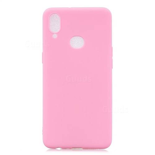 Candy Soft Silicone Protective Phone Case for Samsung Galaxy A10s Dark Pink