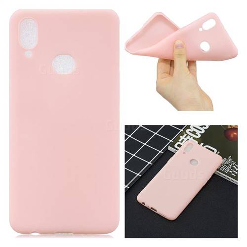 Candy Soft Silicone Protective Phone Case for Samsung Galaxy A10s - Light Pink