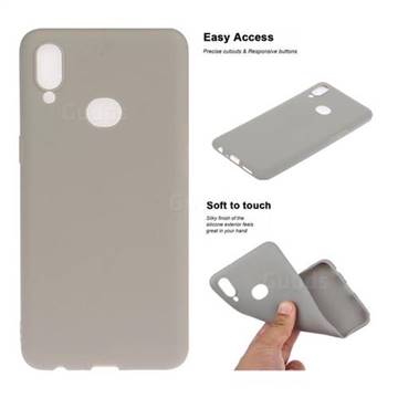 Soft Matte Silicone Phone Cover for Samsung Galaxy A10s - Gray