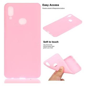 Soft Matte Silicone Phone Cover for Samsung Galaxy A10s - Rose Red